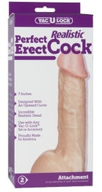 VacUlock 7 Inch Perfect Erect Cock Attachment (Flesh Pink) – Realistic Penis Attachment > Dildos > Realistic Dildos