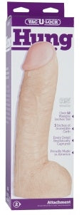 Vac-U-Lock Attachment Hung White 12.5 Inch Beige Dildos & Dongs