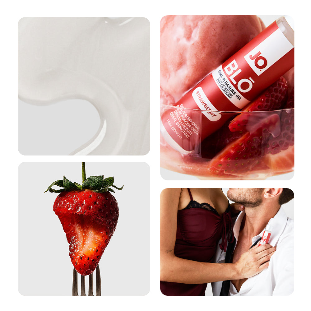 JO Blō Strawberry – Flavored Oral Pleasure Gel 30 ml Bottle > Lube > Oral Gels & Sprays