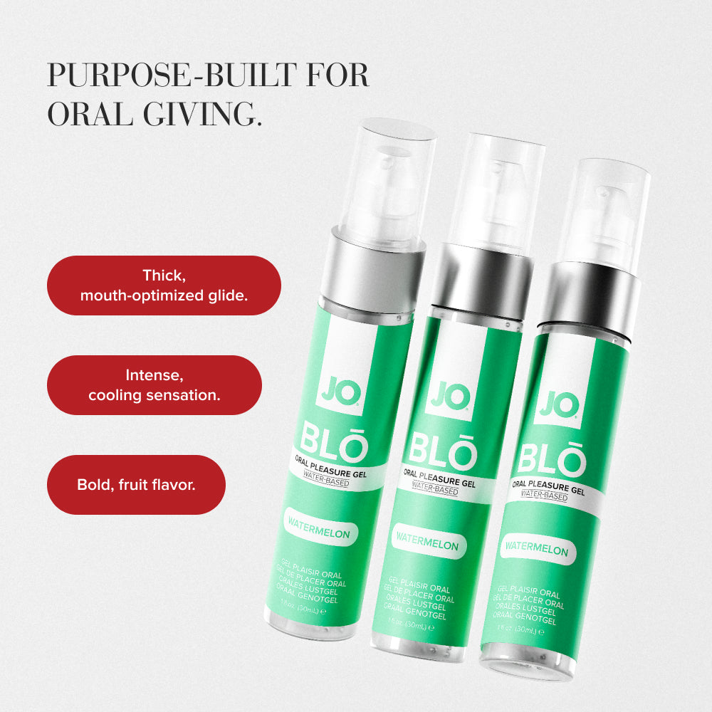 JO Blō Watermelon – Flavored Oral Pleasure Gel 30 ml Bottle > Lube > Oral Gels & Sprays