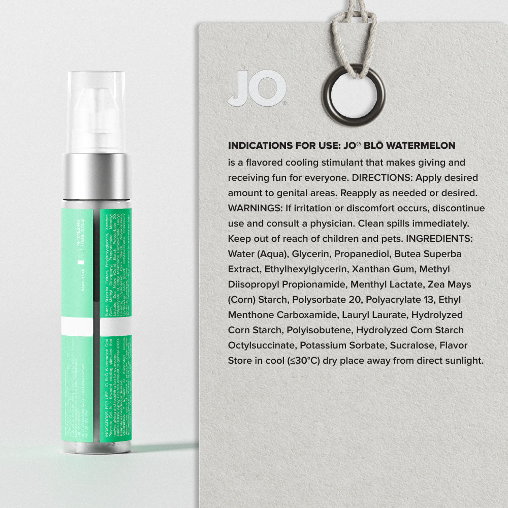 JO Blō Watermelon – Flavored Oral Pleasure Gel 30 ml Bottle > Lube > Oral Gels & Sprays