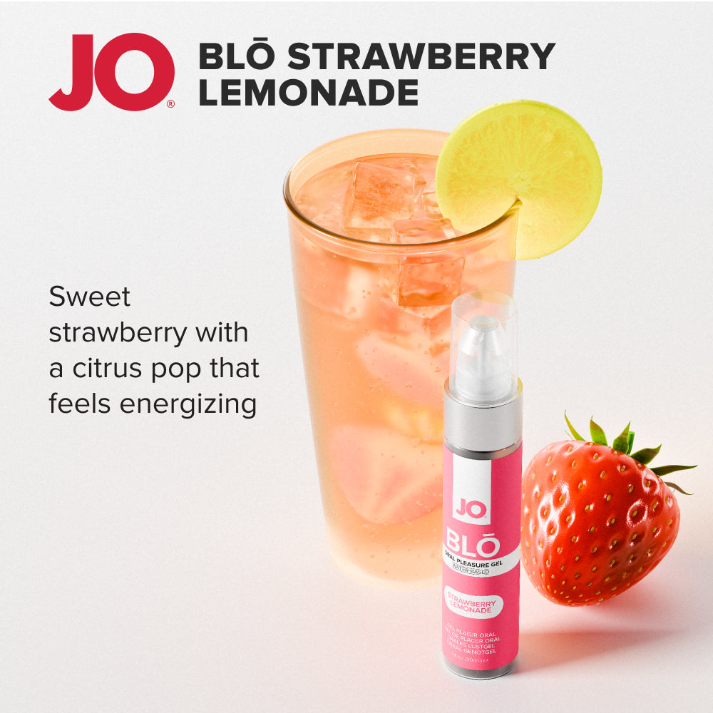 JO Blō Strawberry Lemonade – Flavored Oral Pleasure Gel 30ml Bottle Secondary image
