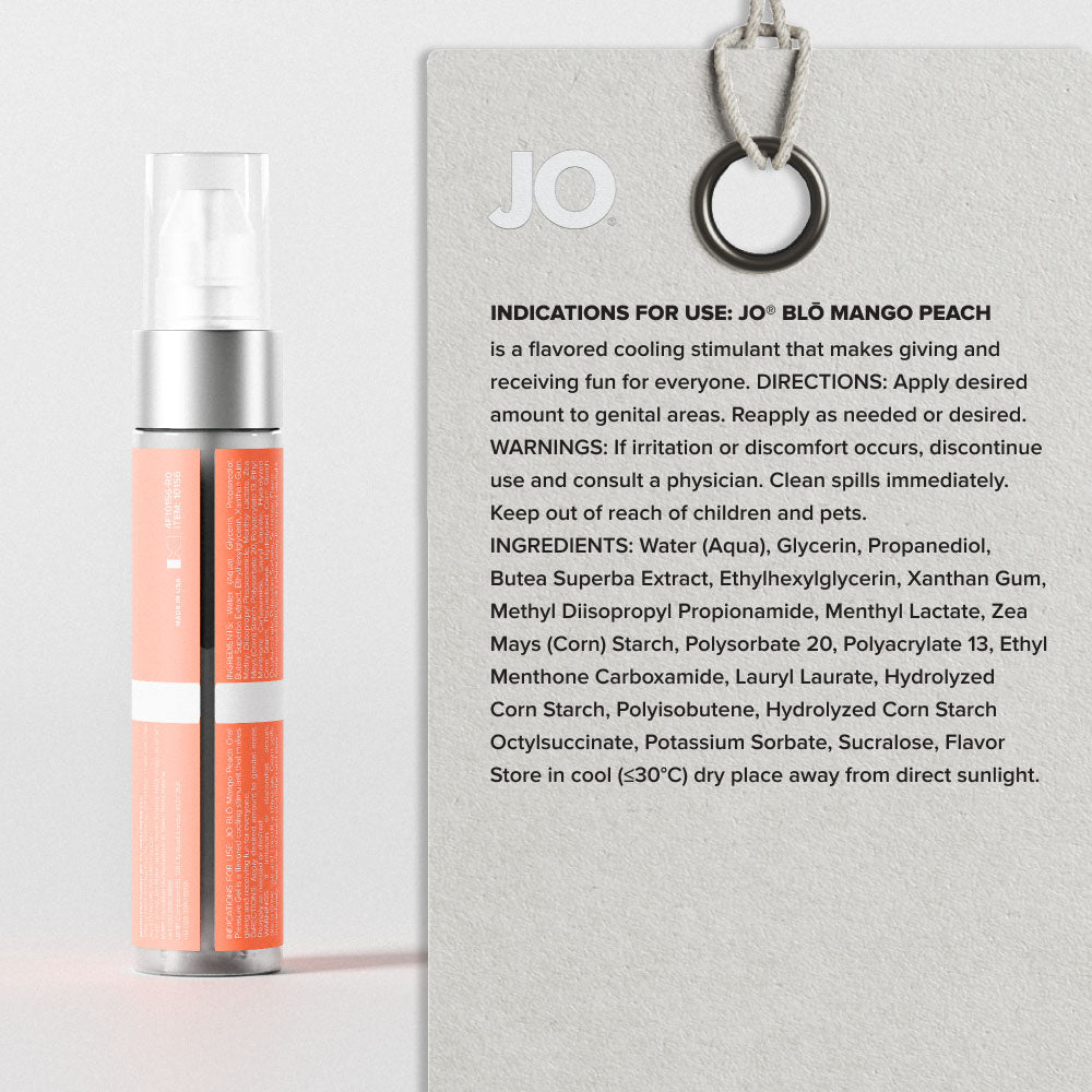 JO Blō Mango Peach – Flavoured Oral Pleasure Gel 30 ml Bottle > Lube > Oral Gels & Sprays