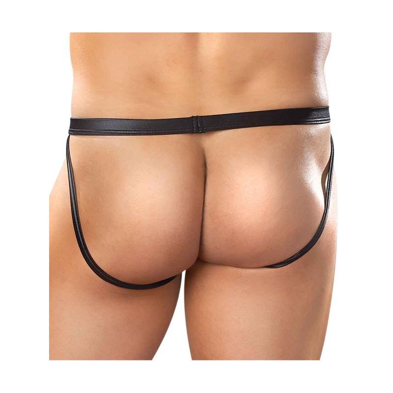 Male Power Jock - Faux Leather Four Way Stretch Brief - L/XL > Clothes > Mens Latex