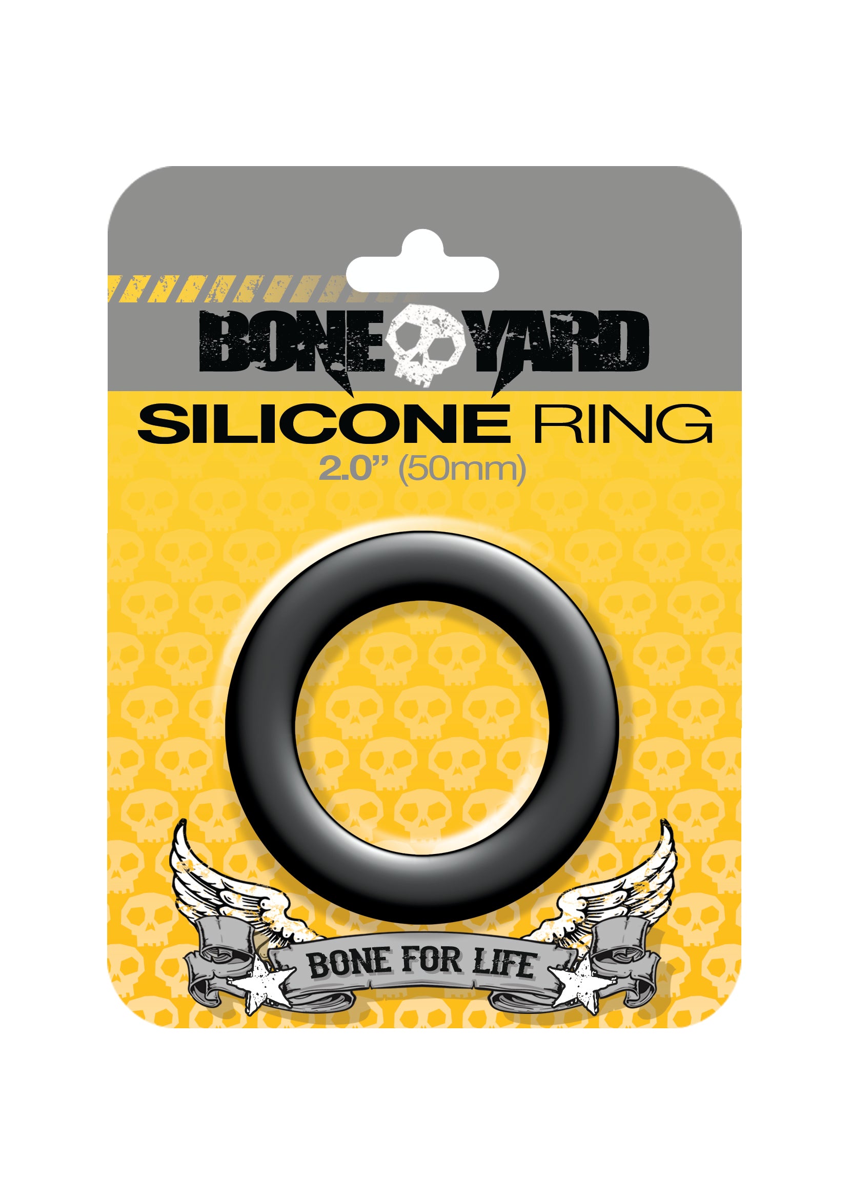 Boneyard Silicone Ring 50mm Black Adult Toy for Comfort and Durability COCK RINGS