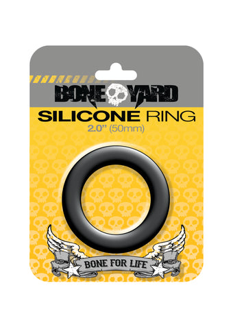 Boneyard Silicone Ring 50mm Black Adult Toy for Comfort and Durability COCK RINGS
