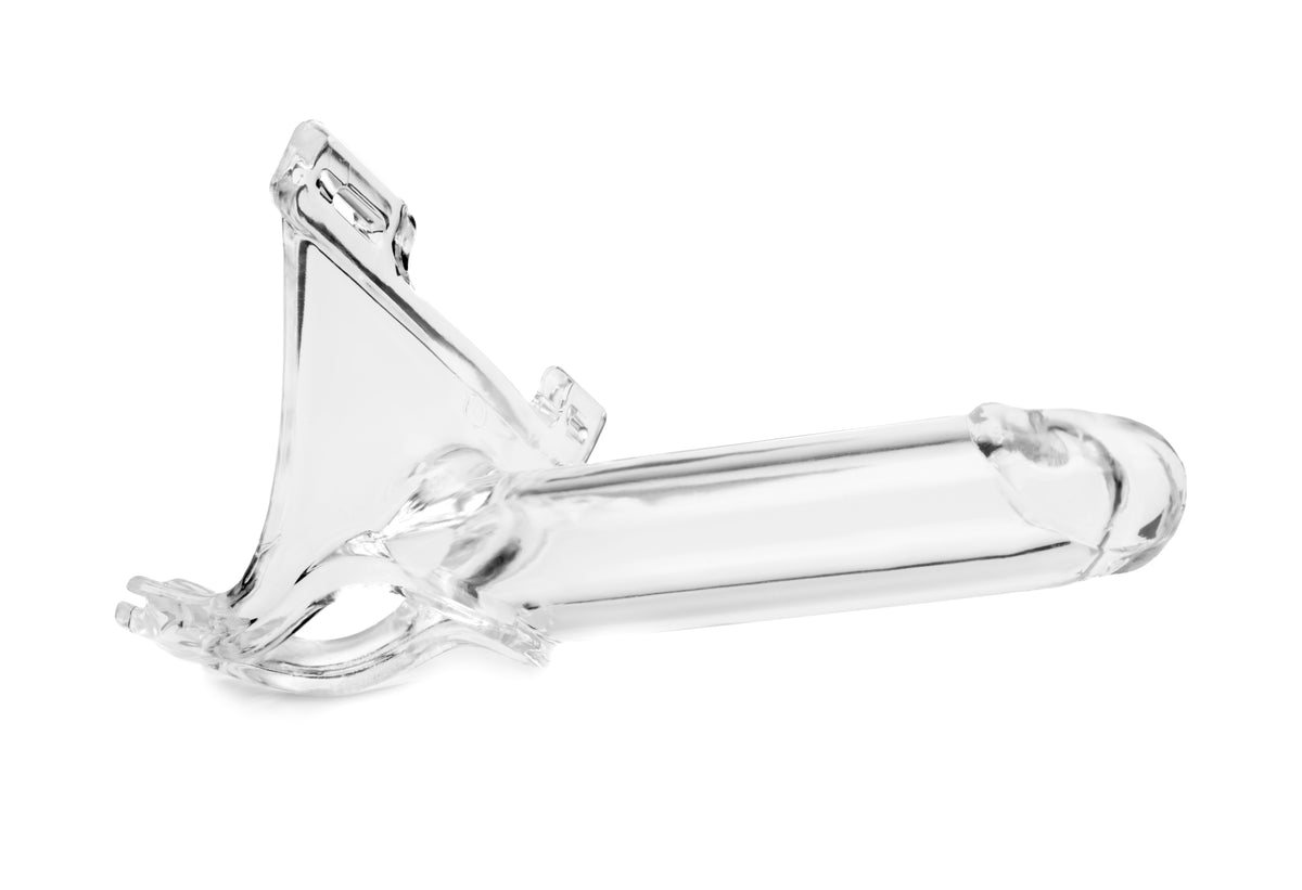 Zoro Knight 6 Inch Clear Strap-On Clear > Dildos > Hollow Strap Ons