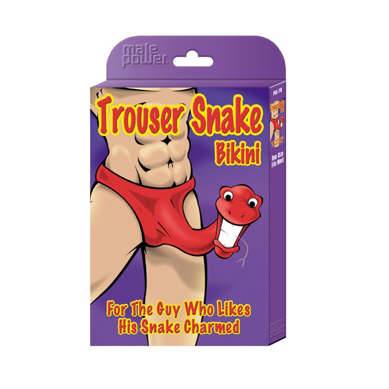 Trouser Snake Novelty Underwear – Stretchy Polyester-Spandex Bikini Underwear Black One Size > Clothes > Mens Briefs