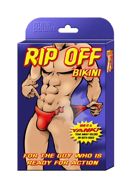 Rip Off Bikini Novelty Underwear for Men with Velcro Closure Mens Apparel