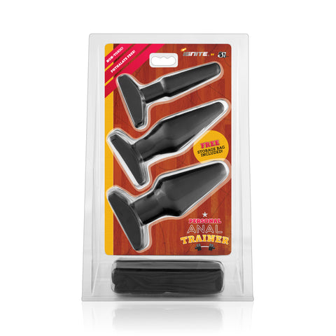 Anal Trainer Kit Black - 3 Sizes for Beginners Black > Anal Range > Butt Plug Kits