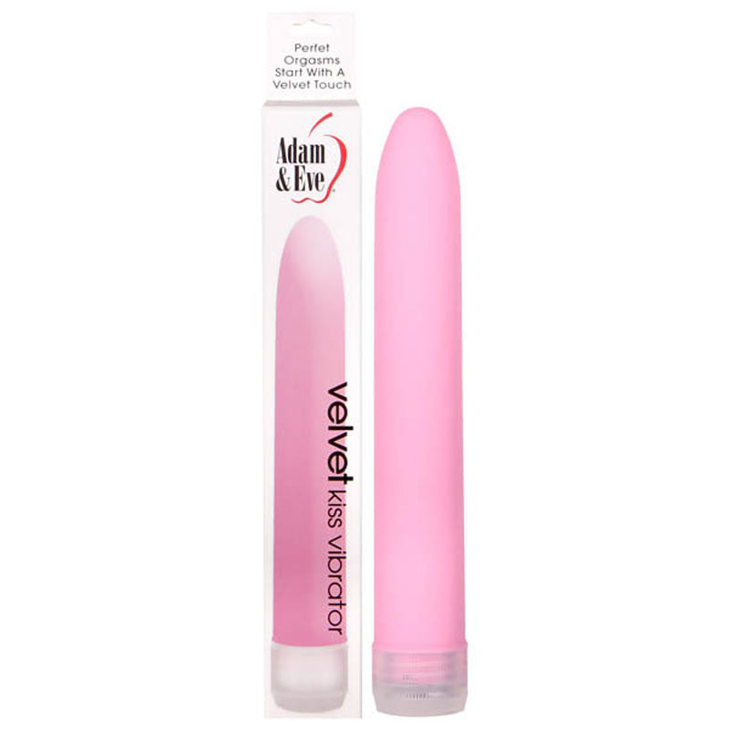 Adam & Eve Velvet Kiss (Pink) – Waterproof Slim 15.2 cm Vibrator Pink > Vibrators > Standard Vibrators