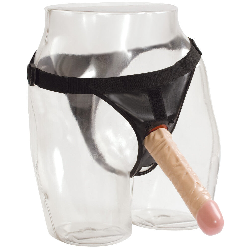 Vaculock 8 Inch Classic Dong Strap On With Ultra Harness > Realistic Dildos and Vibes > Strap on Dildo