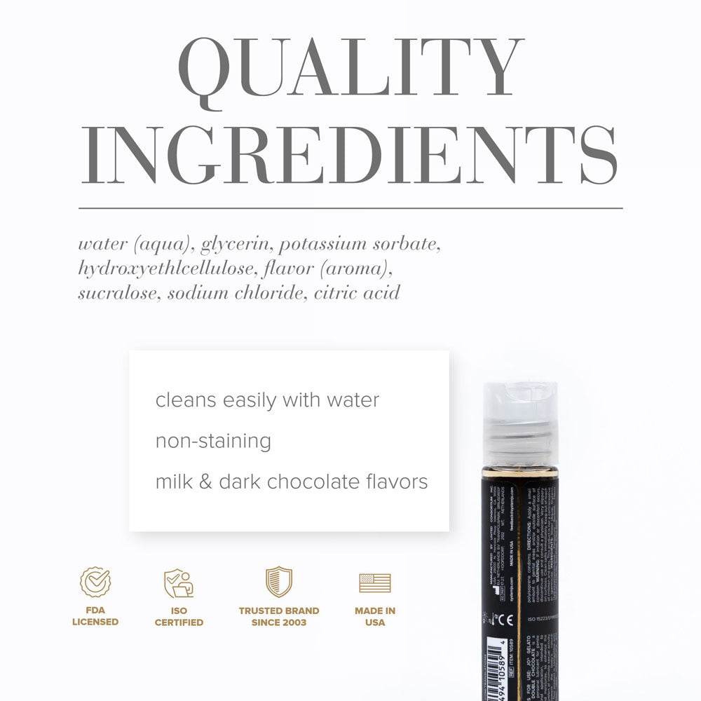 JO Gelato Decadent Double Chocolate (Chocolate) – Water-Based Flavored Lubricant 30ml Flavoured Lube