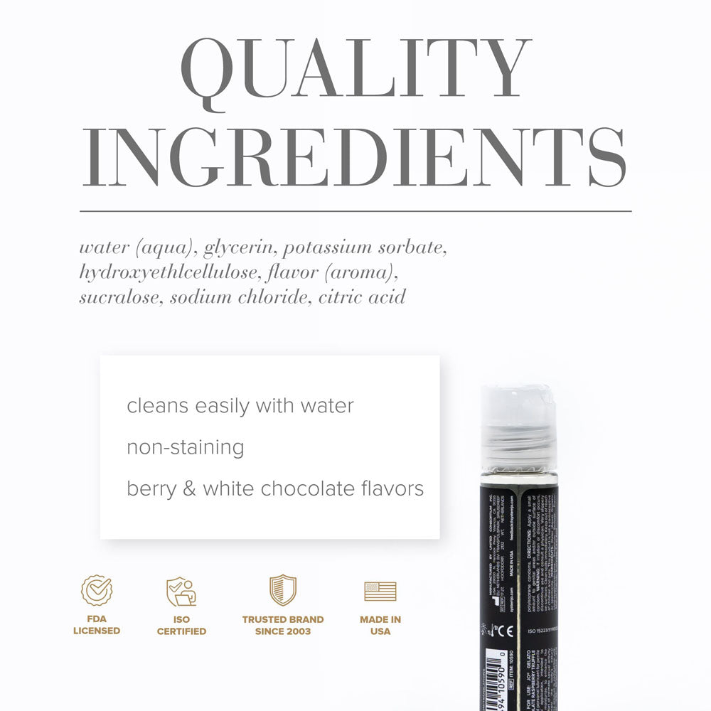 JO Gelato White Chocolate Raspberry (30 ml) – Flavored Water-Based Lubricant > Lube > Flavoured