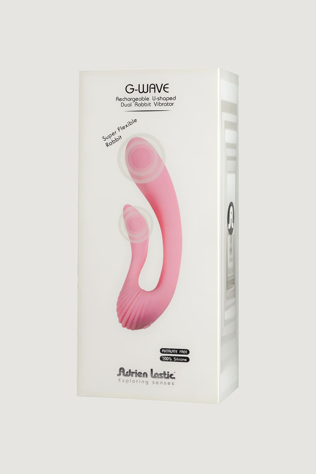 Adrien Lastic G-Wave Pink 18cm Ultra-Flexible Rabbit Vibrator | G-Spot > Sex Toys For Ladies > G-Spot Vibrators