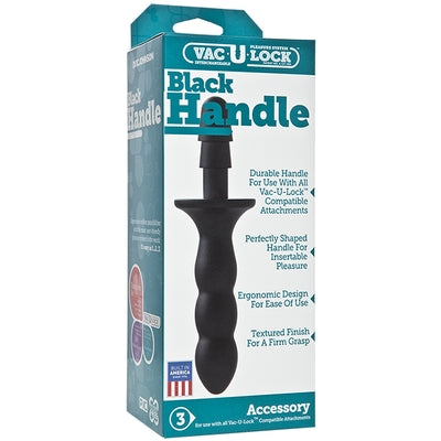 Doc Johnson Vac-U-Lock Black Handle – Ergonomic Handle Accessory for Vac-U-Lock Dildos Default Title > Sex Toys > Sex Machines > Attachments