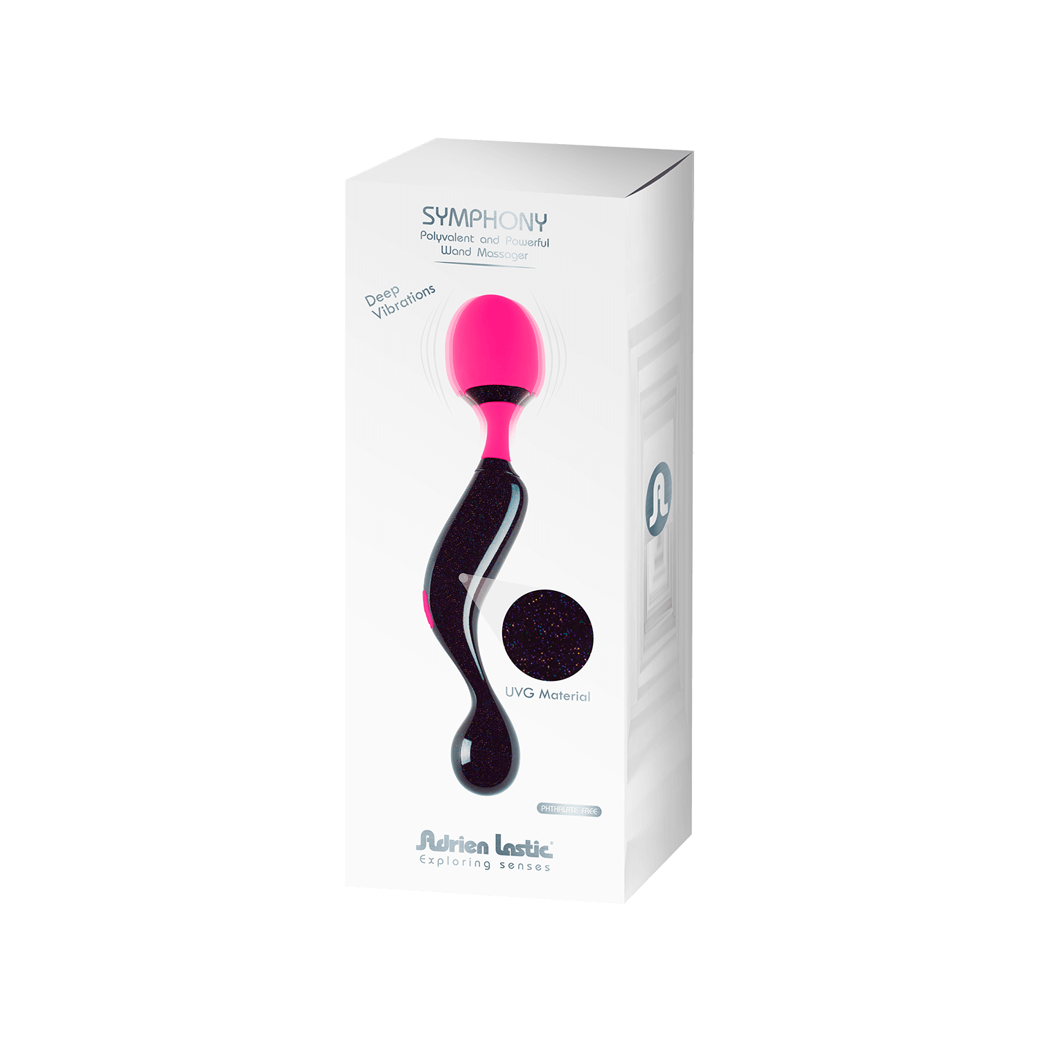 Adrien Lastic Symphony Pink and Black Wand Massager with Deep Vibrations and UVG Material Default Title Electric Massager