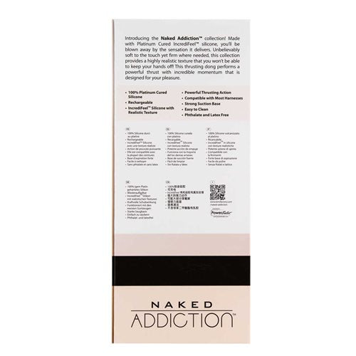 Naked Addiction 9 Thrusting Dildo with Remote - Vanilla