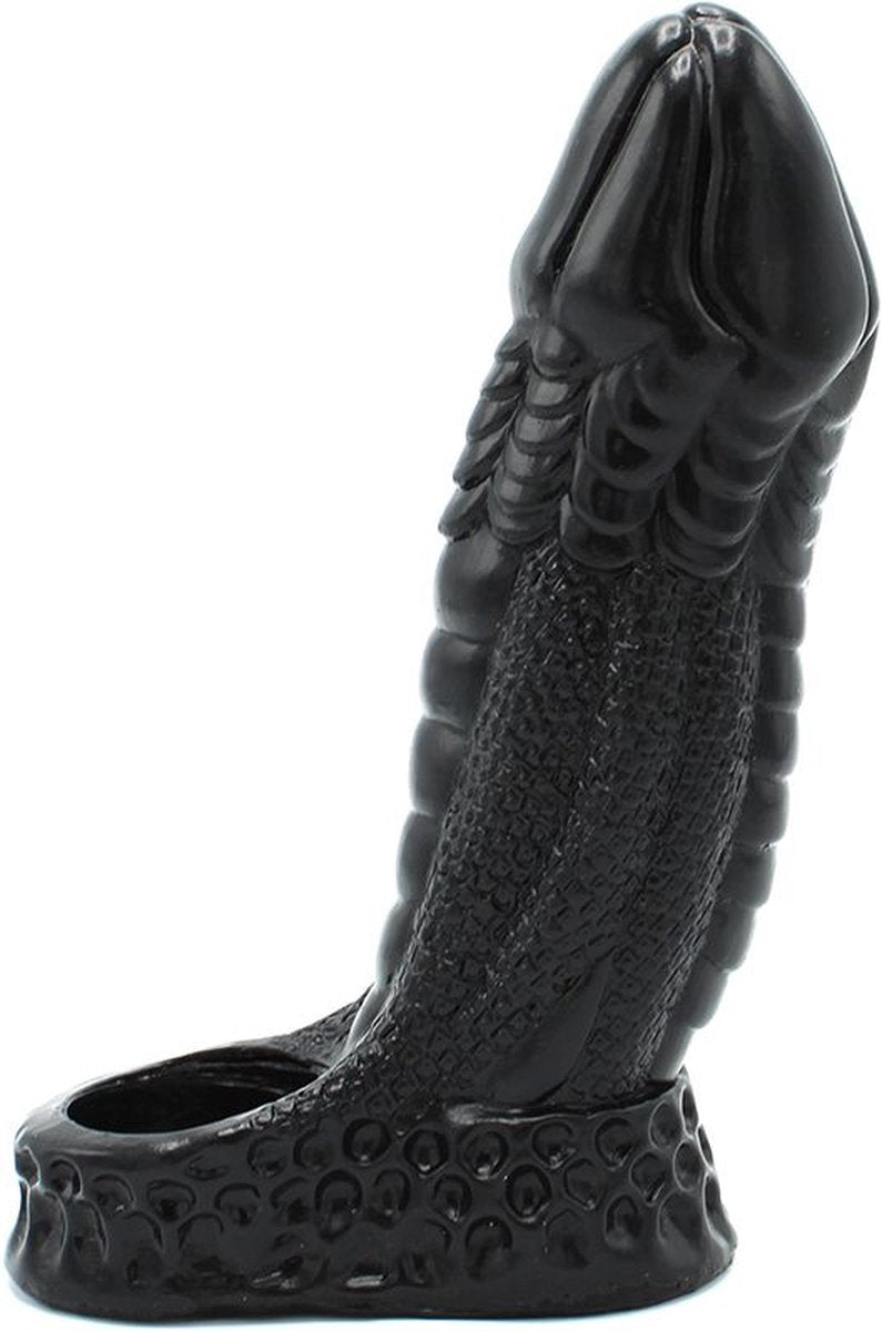 Kiotos Monstar Sleeve 01 Black 6.5" Inch Textured Flexible Liquid Silicone Sleeve > Sex Toys For Men > Penis Sleeves