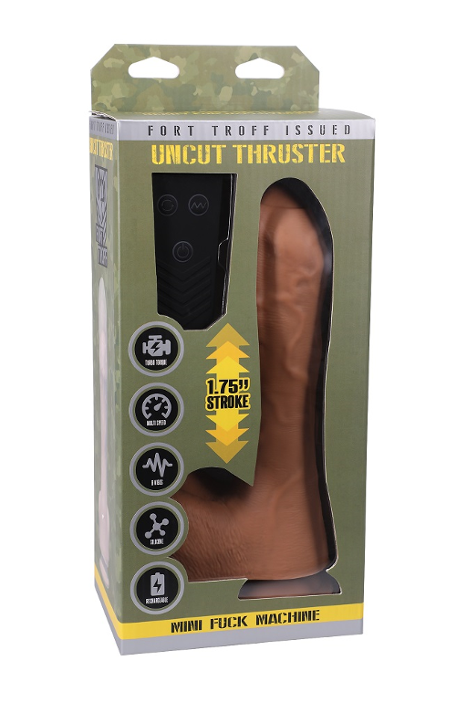 Fort Troff Uncut Thruster Mini Fuck Machine With 1.75 Inch Stroke and 8 Vibration Settings in Flesh Color Default Title DONGS Thrusting
