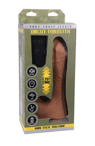 Fort Troff Uncut Thruster Mini Fuck Machine With 1.75 Inch Stroke and 8 Vibration Settings in Flesh Color Default Title DONGS Thrusting