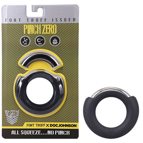 Fort Troff Pinch Zero Ring Cock Ring 45mm Diameter Black > Cock Ring > Single