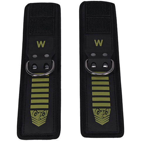 Fort Troff Tactical Wrist Cuffs (Black/Green) – Buckle-Free Neoprene-Lined Restraints
