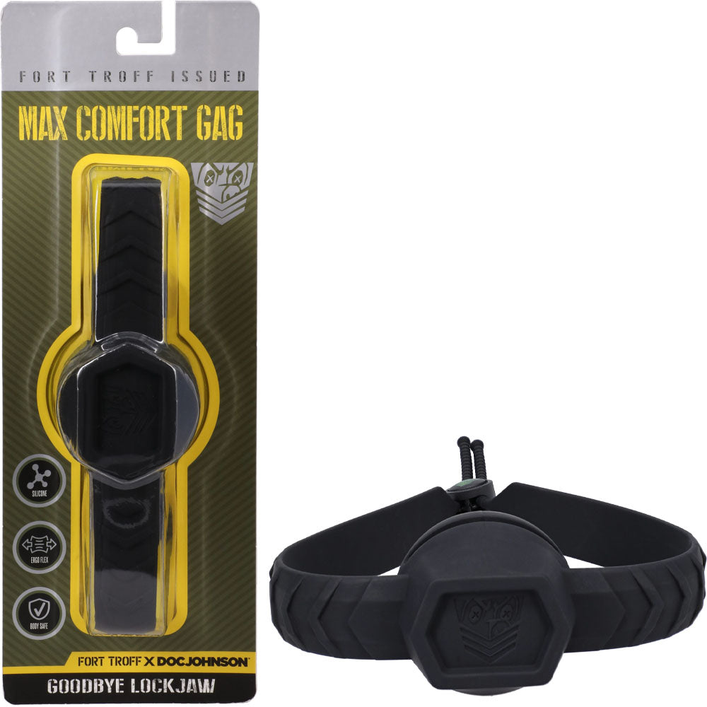 Fort Troff Max Comfort Gag – Silicone Mouth Restraint with EZ-Adjust Flex-Fit Strap Black > Bondage Gear > Gags and Bits Main image