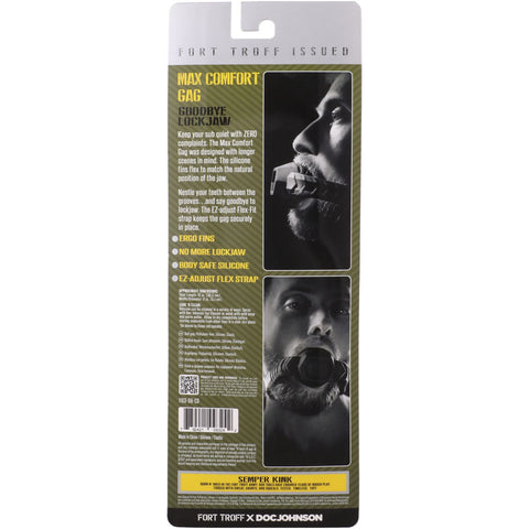 Fort Troff Max Comfort Gag – Silicone Mouth Restraint with EZ-Adjust Flex-Fit Strap Gags