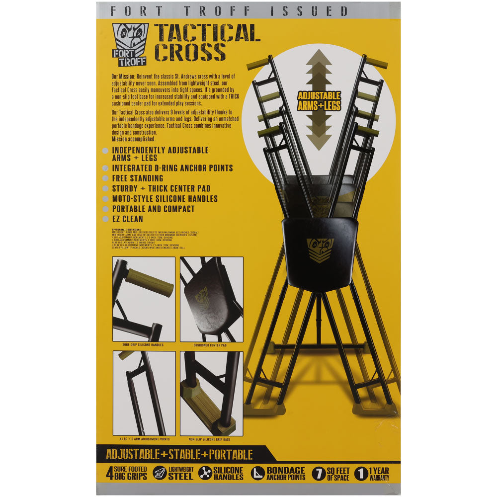 Fort Troff Tactical Cross – Adjustable Steel Restraint Frame > Sex Toys > Sex Furniture