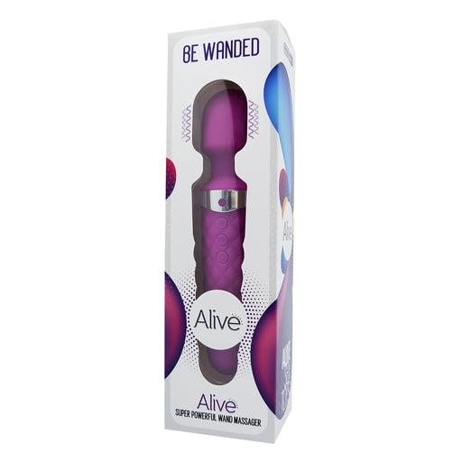 Alive Be Wanded Massager Lilac Mini Wireless Handheld Vibrating Personal Massager 20 cm Long USB Rechargeable with 16 Frequency Settings Splashproof IPX5 Default Title Electric Massager