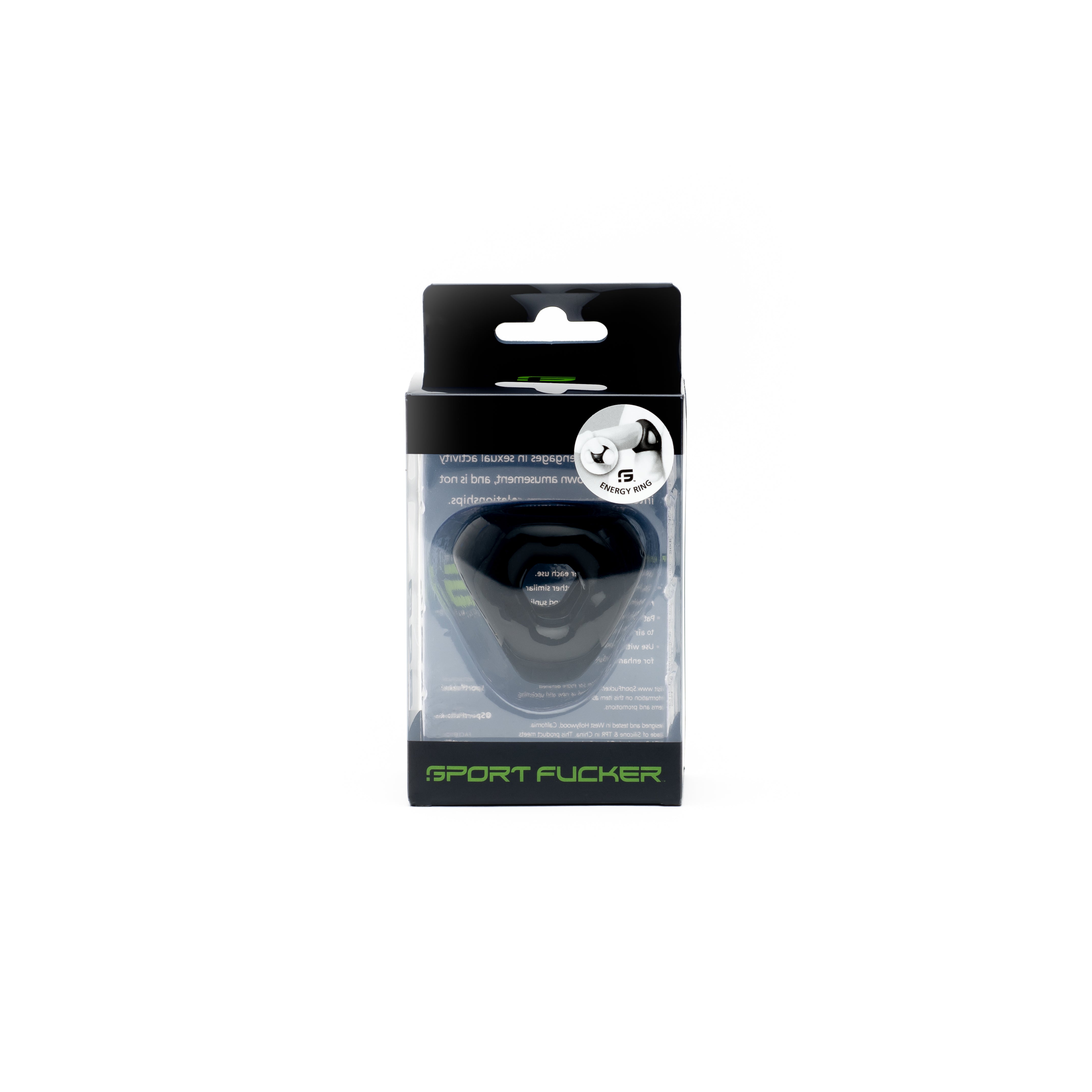 Sport Fucker Energy Black Cock Ring with Multiple Wear Options COCK RINGS