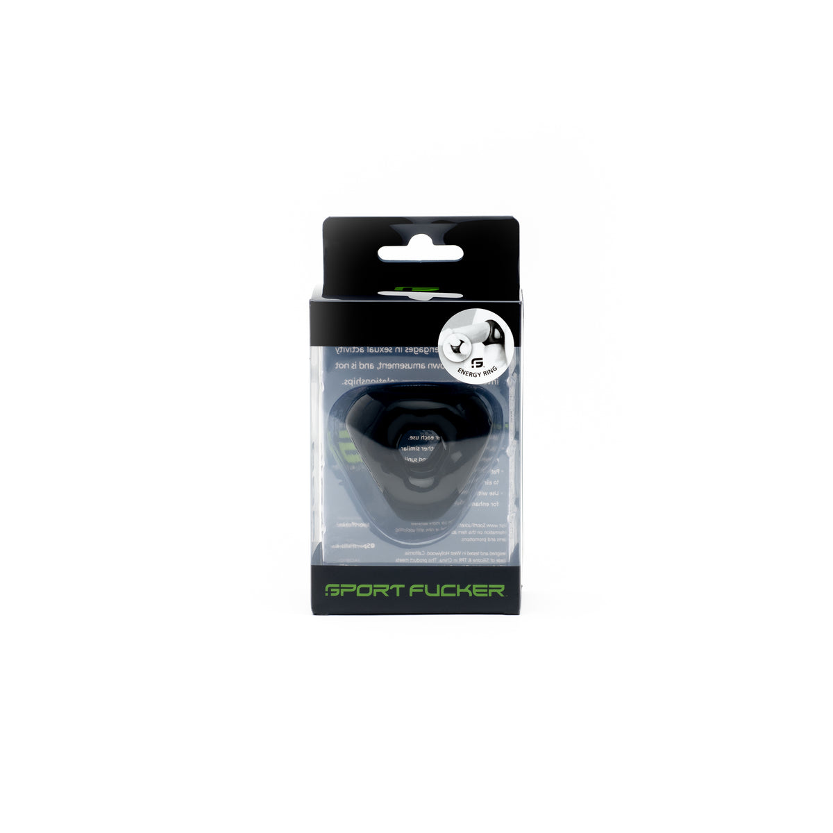 Sport Fucker Energy Black Cock Ring with Multiple Wear Options COCK RINGS