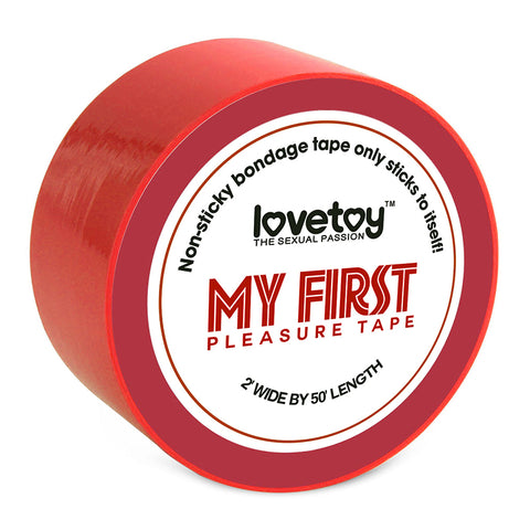 My First Non-Sticky Bondage Tape Red Adult Sex Toy for Beginners Red Tape