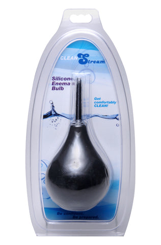 Thin Tip Silicone Enema Bulb for Comfortable and Efficient Cleansing Black Douches
