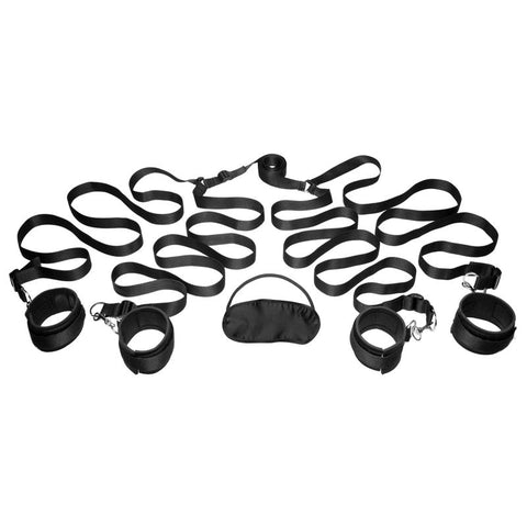 Adjustable Bedroom Restraint Kit Black for Couples > Bondage Gear > Bed Restraints