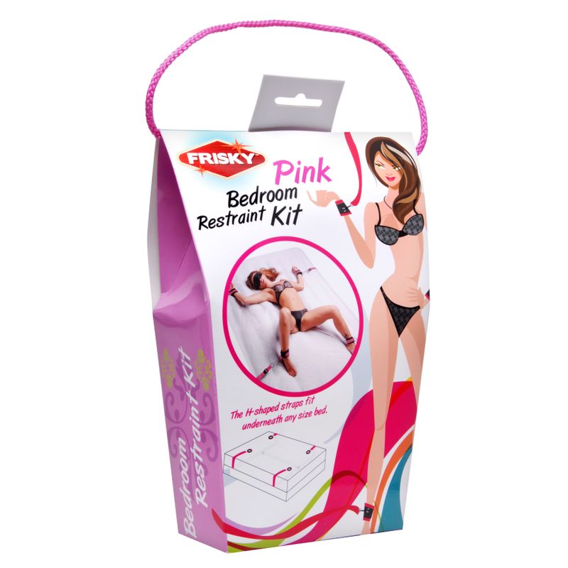 Bedroom Restraint Kit Pink – Adjustable Soft Fabric Restraints Bondage Set > Bondage Gear > Bed Restraints