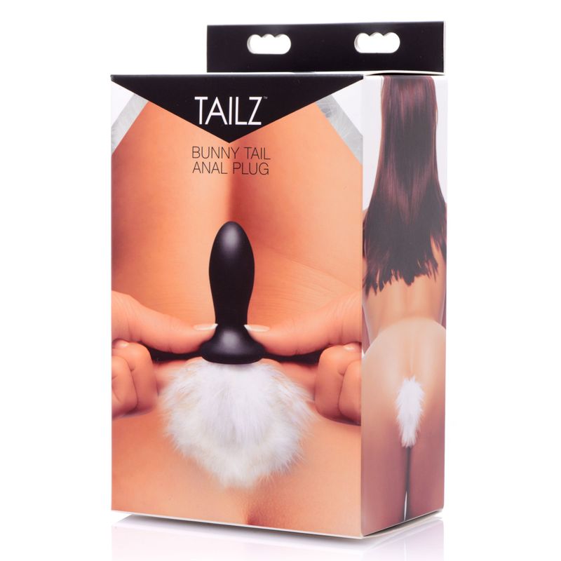 White Bunny Tail Anal Plug – Soft Silicone With Fluffy Tail Anal Plug > Anal Range > Tail Butt Plugs