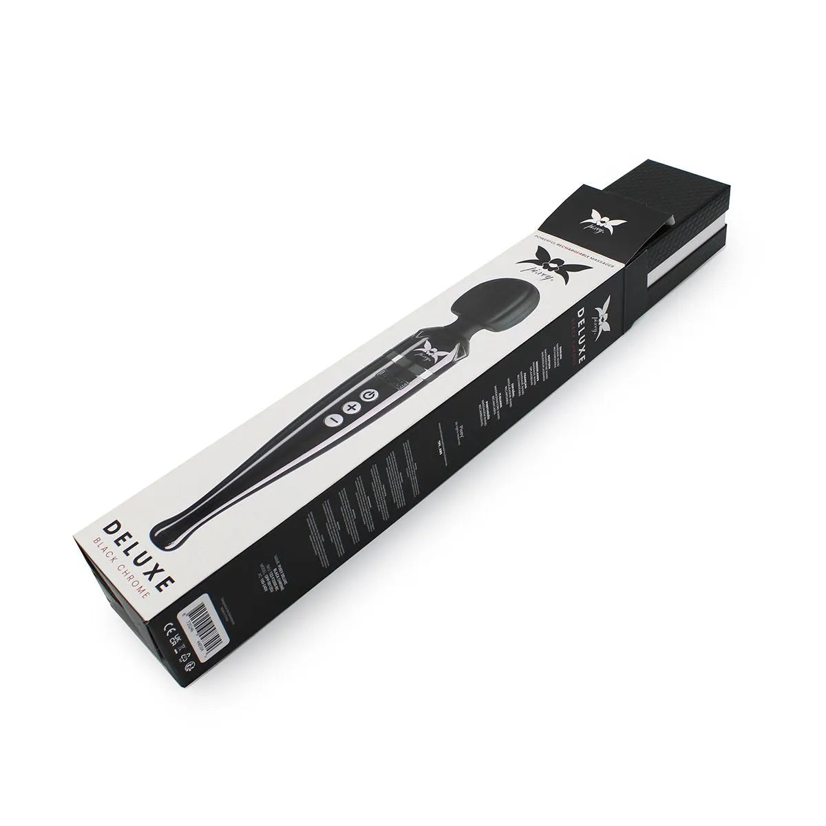 O-Products | Pixey Deluxe Massage Wand Vibrator - Black Chrome