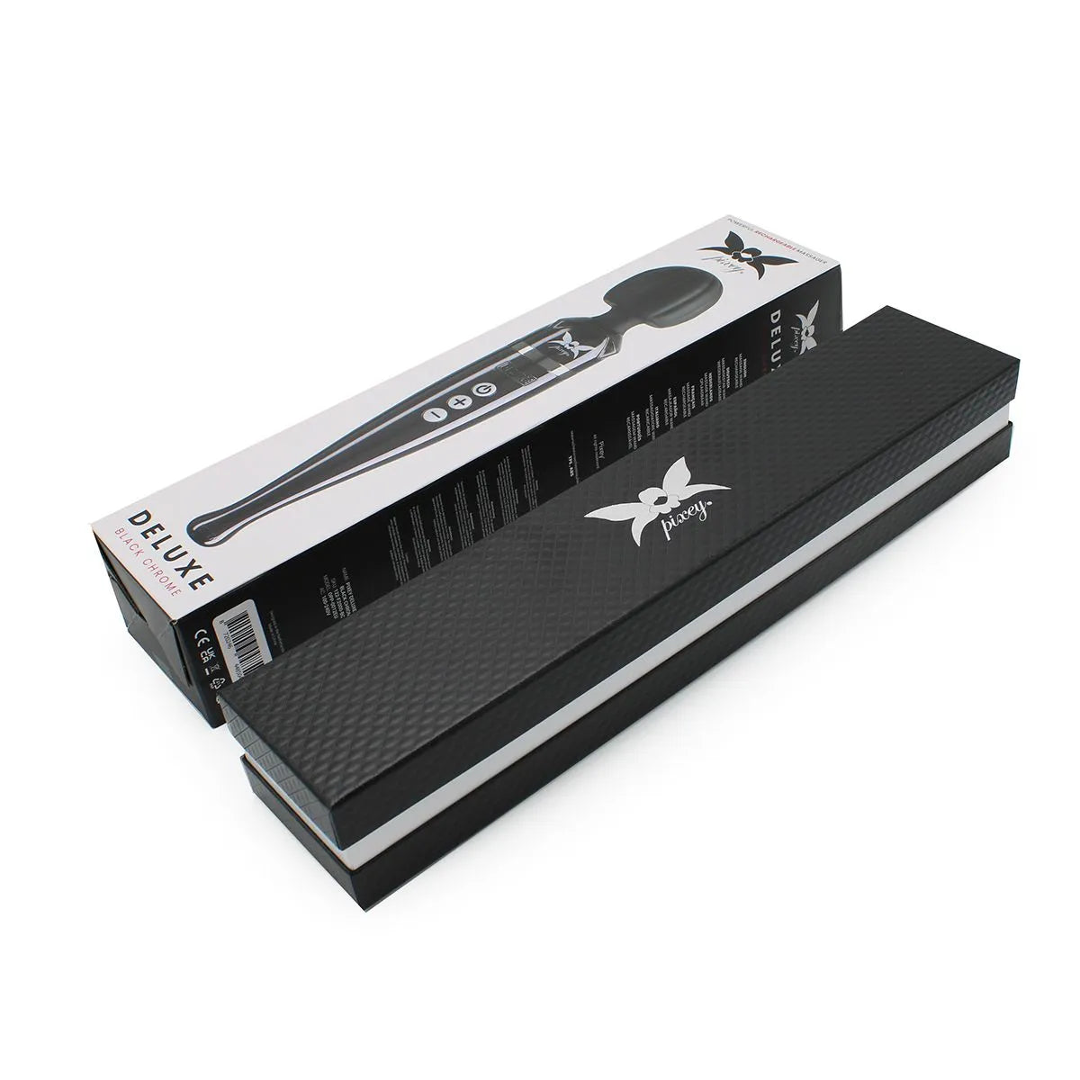 O-Products | Pixey Deluxe Massage Wand Vibrator - Black Chrome