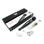 O-Products | Pixey Deluxe Massage Wand Vibrator - Black Chrome