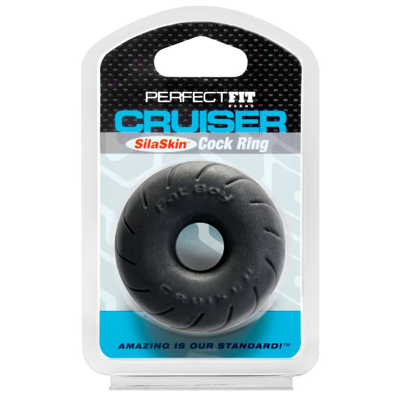 Cruiser Ring 2.5in SilaSkin Black for Ultimate Comfort COCK RINGS