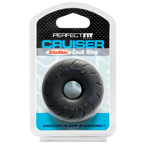 Cruiser Ring 2.5in SilaSkin Black for Ultimate Comfort COCK RINGS