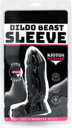 Kiotos Monstar Sleeve 01 Black 6.5" Inch Textured Flexible Liquid Silicone Sleeve > Sex Toys For Men > Penis Sleeves