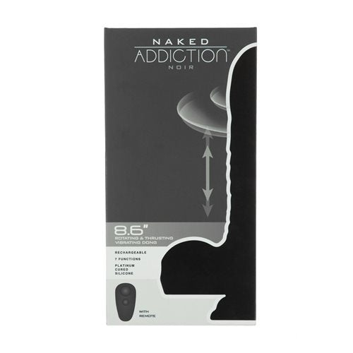 Naked Addiction The Freak Noir 8.6 Inch – Platinum Cured Silicone Vibrating Rotating and Thrusting Dong > Vibrators > Realistic Vibrators