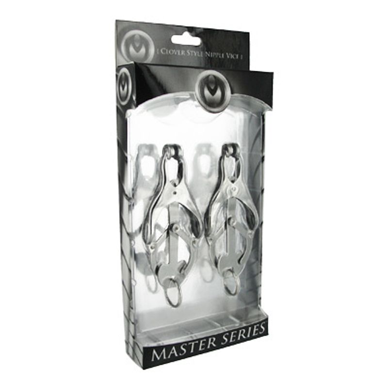 Ringed Monarch – Chrome Clover-Style Nipple Vice Clamp Secondary image