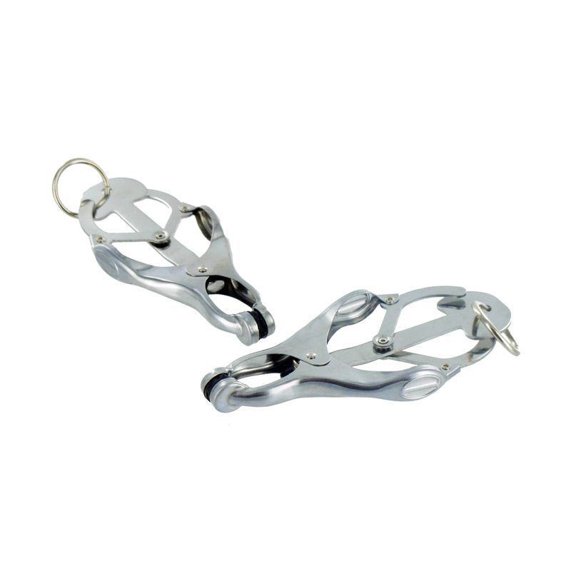 Ringed Monarch – Chrome Clover-Style Nipple Vice Clamp > Sex Toys > Nipple Clamps Main image