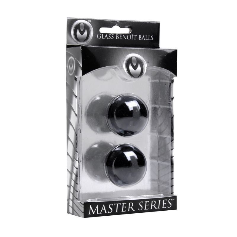 Jaded Glass Ben Wa Balls – 30mm Glass Kegel Exercise Balls Black > Sex Toys For Ladies > Kegel Exercise