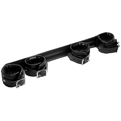 Deluxe Rigid Spreader Bar 16 Inches for Intimate Bondage Restraints