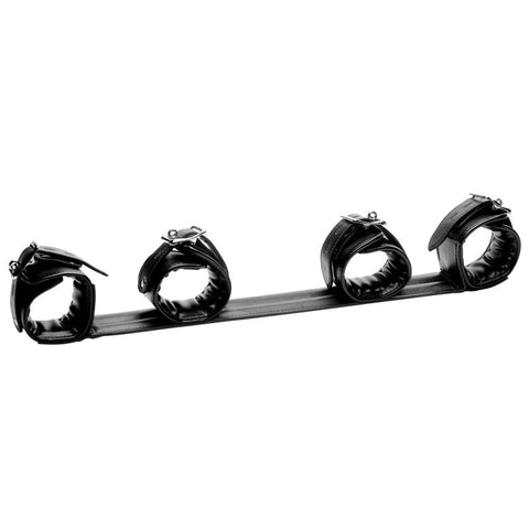 Deluxe Rigid Spreader Bar 16 Inches for Intimate Bondage Restraints